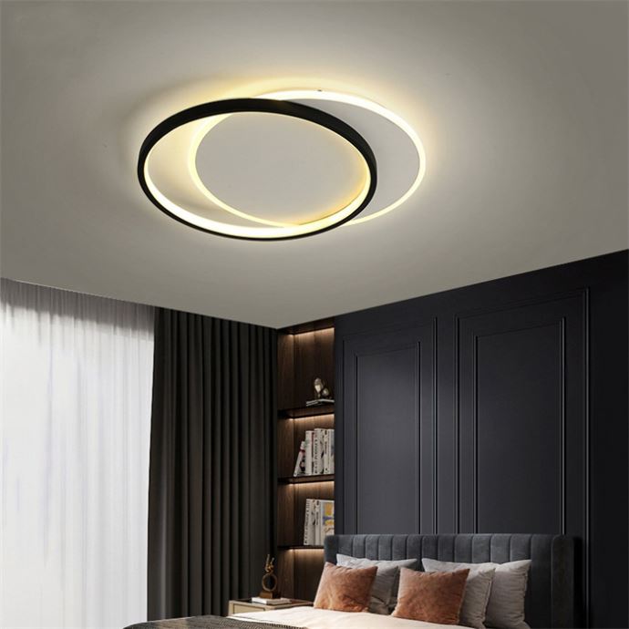 LED chandelier with remote control CHIARA 76W, 3 Circles, Cold/Warm/Neutral light, Dimmable, Black