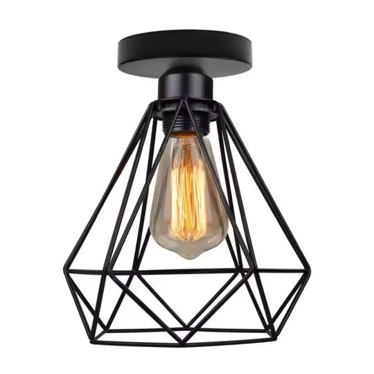 Chandelier with Shade, GRACIE, Diamant, 1XE27, Black Industrial Chandeliers Default Title Alessandro Design