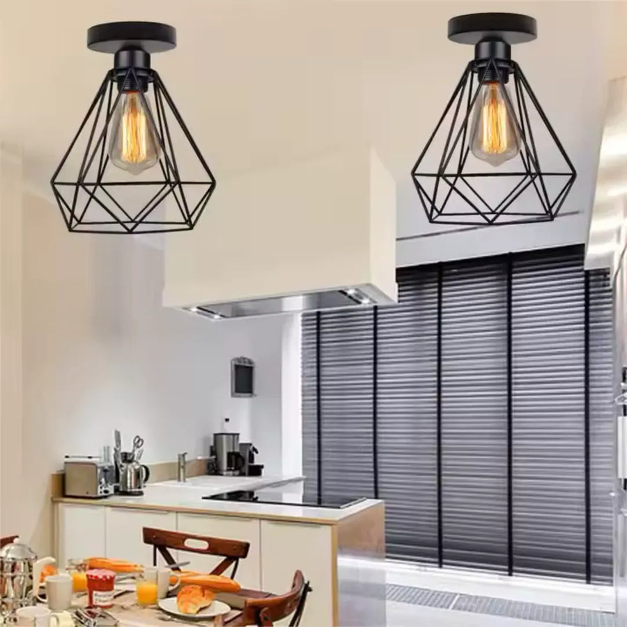 Chandelier with Lampshade, GRACIE, Diamond, 1XE27, Black