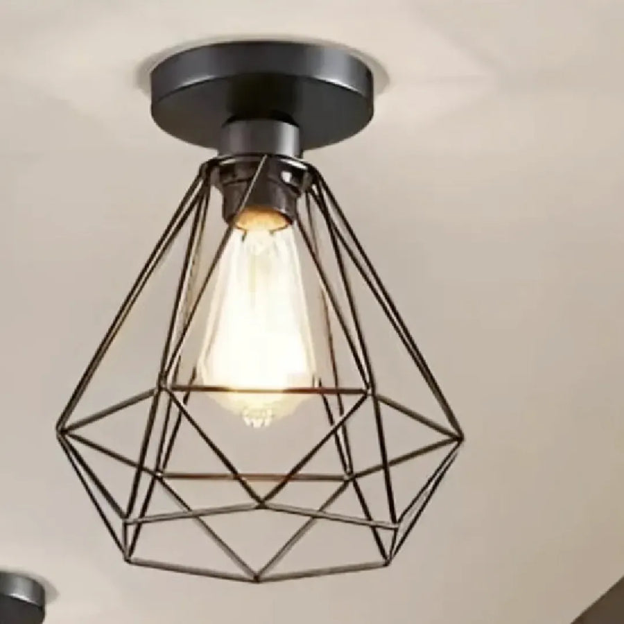 Chandelier with Lampshade, GRACIE, Diamond, 1XE27, Black