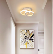 VERTEX Circula LED Chandelier Overlapping Circles, 44W, 2 Circles, Cold/Warm/Neutral Light, White