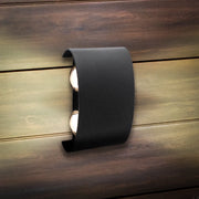 Fantas Outdoor and Indoor LED Wall Lamp, 4 Sources x 1W, IP65, Metallic, Black, 3000K