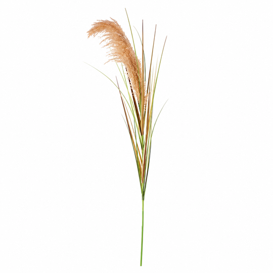 Artificial Plant Ornamental Grass, 180 cm, Reed and Grass, Green and Brown, No Pot