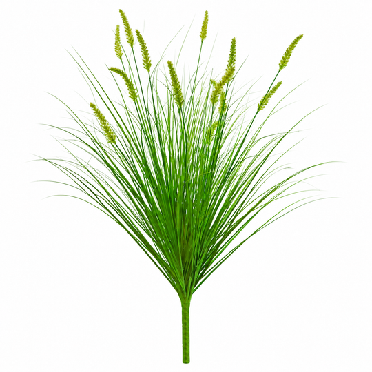 Artificial Fox Tail Type Ornamental Grass Plant, 100 cm, with 12 Spices, Green, No Pot