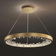 Casiana LED Chandelier with Remote Control, 38W, Gold, Dimmable