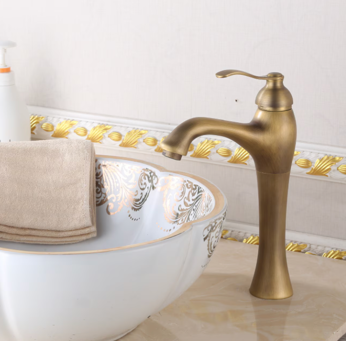 Baterie Lavoar Înaltă, Alamă Sanitară, Bronz Antichizat, Smack