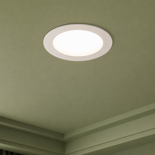 AKTOBE LED Spot, Ø16.8cm, 12W, Round, Cold Light, White, Metal and Acrylic
