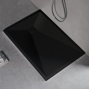 Rectangular shower tray 80x120 cm, slim 3 cm, black