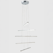 LED chandelier with LiBoria remote control, 64W, cold/hot/neutral light, unstable, silver