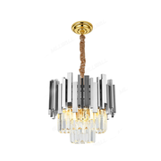 BLOIS Nobile Crystal Chandelier 5xE14, Diameter 40cm, Silver, Adjustable Height