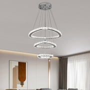 Crystal LED Chandelier with Remote Control Latifah 118W Silver