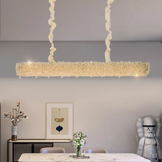 Crystal Chandelier, PRAGUE Imperio, 35W, Diameter 100cm, Cold/Warm/Neutral Light, Gold, Adjustable Height