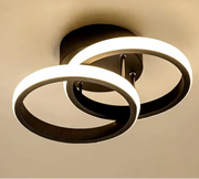 VERTEX Circula LED Chandelier Overlapping Circles, 44W, 2 Circles, Cold/Warm/Neutral Light, Black