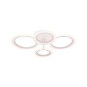 LED chandelier with remote control BETTY 44W, 4 Circles, Cold/Warm/Neutral light, Dimmable, White
