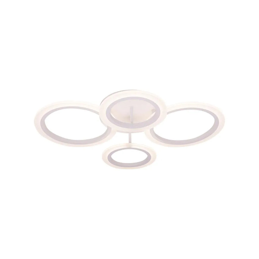 LED chandelier with remote control BETTY 44W, 4 Circles, Cold/Warm/Neutral light, Dimmable, White