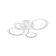 LED chandelier with remote control BETTY 44W, 4 Circles, Cold/Warm/Neutral light, Dimmable, White