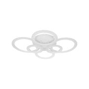 LED chandelier with remote control BETTY 82W, 6 Circles, Cold/Warm/Neutral light, Dimmable, White