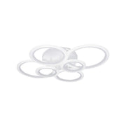 LED chandelier with remote control BETTY 82W, 6 Circles, Cold/Warm/Neutral light, Dimmable, White