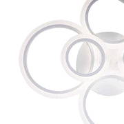 LED chandelier with remote control BETTY 82W, 6 Circles, Cold/Warm/Neutral light, Dimmable, White