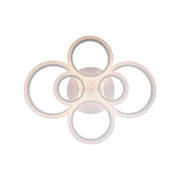 LED chandelier with remote control BETTY 82W, 6 Circles, Cold/Warm/Neutral light, Dimmable, White