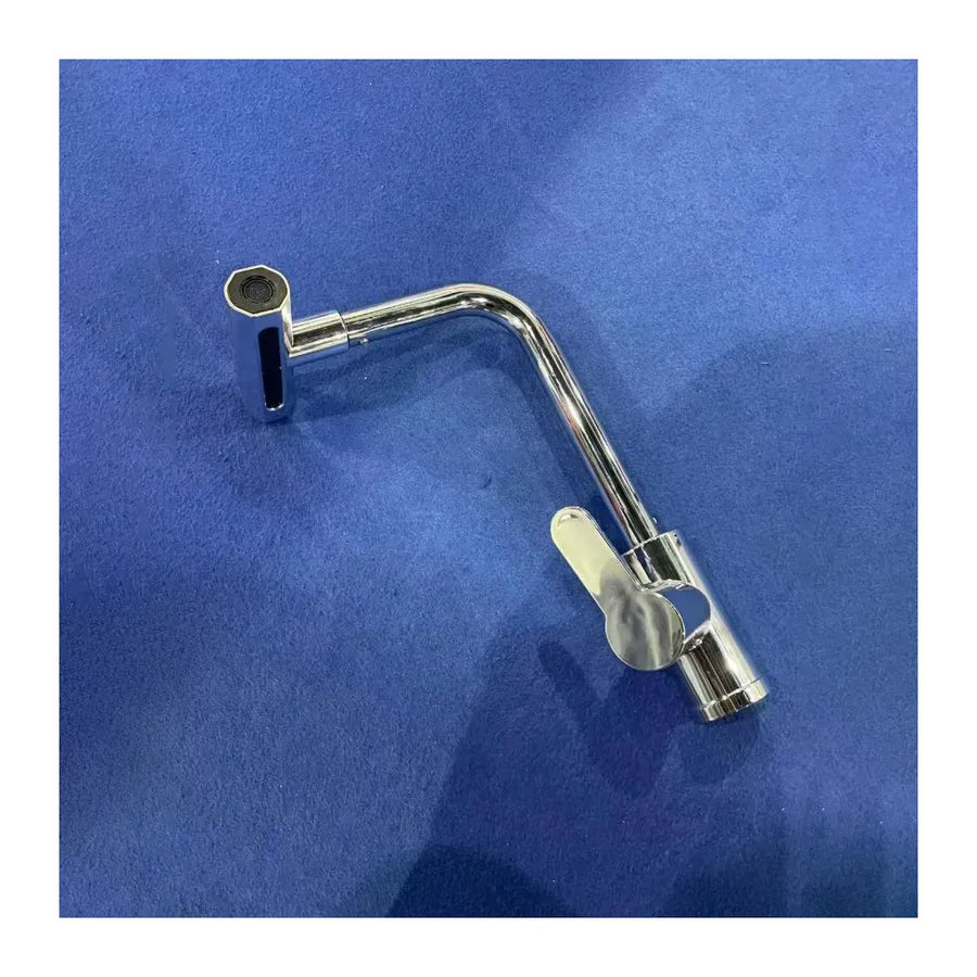 Basin Mixer Ceramic Cartridge Rotating Spout Glossy Chrome Connections Included EC03