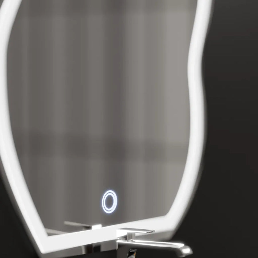 Organic LED mirror 50x70cm, Touch shape, Demister system, Dimmable