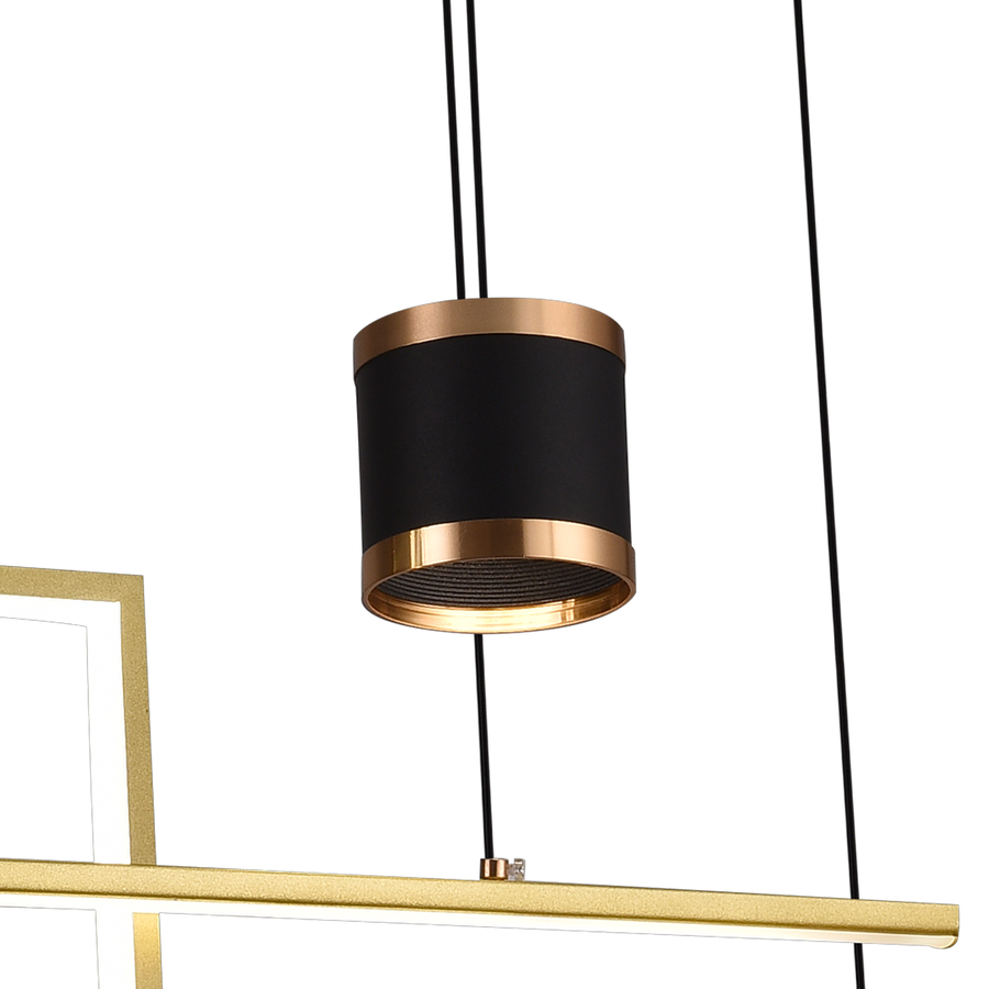 Denisse 64W Dimmable LED Chandelier with Remote Control Gold