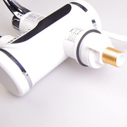 Electric Faucet with Instant Water Heating, LED Temperature Display, Horizontal with Sink/Bathtub Mounting, Power 3000 W, Hot Water 30°C-60°C, White, Z007XDT