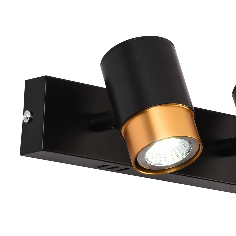 LED Projector with 4 Projectors, 3000K/4000K/6000K, Gold, Metal and Acrylic