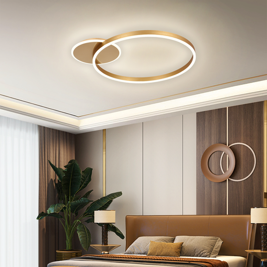 LED chandelier with remote control ELISABETH 47W, Cold/Warm/Neutral light, Dimmable, Shiny Gold