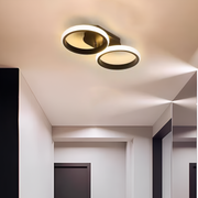 LED LED ELIO CELIO, 16W, 2 circles, cold/hot/neutral light, black