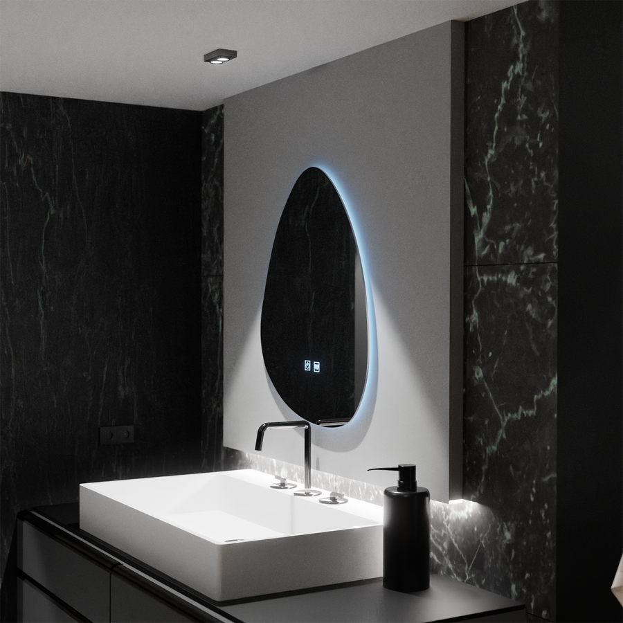 Organic LED mirror 80x60cm, Fluido Touch, Demister System, Dimmable