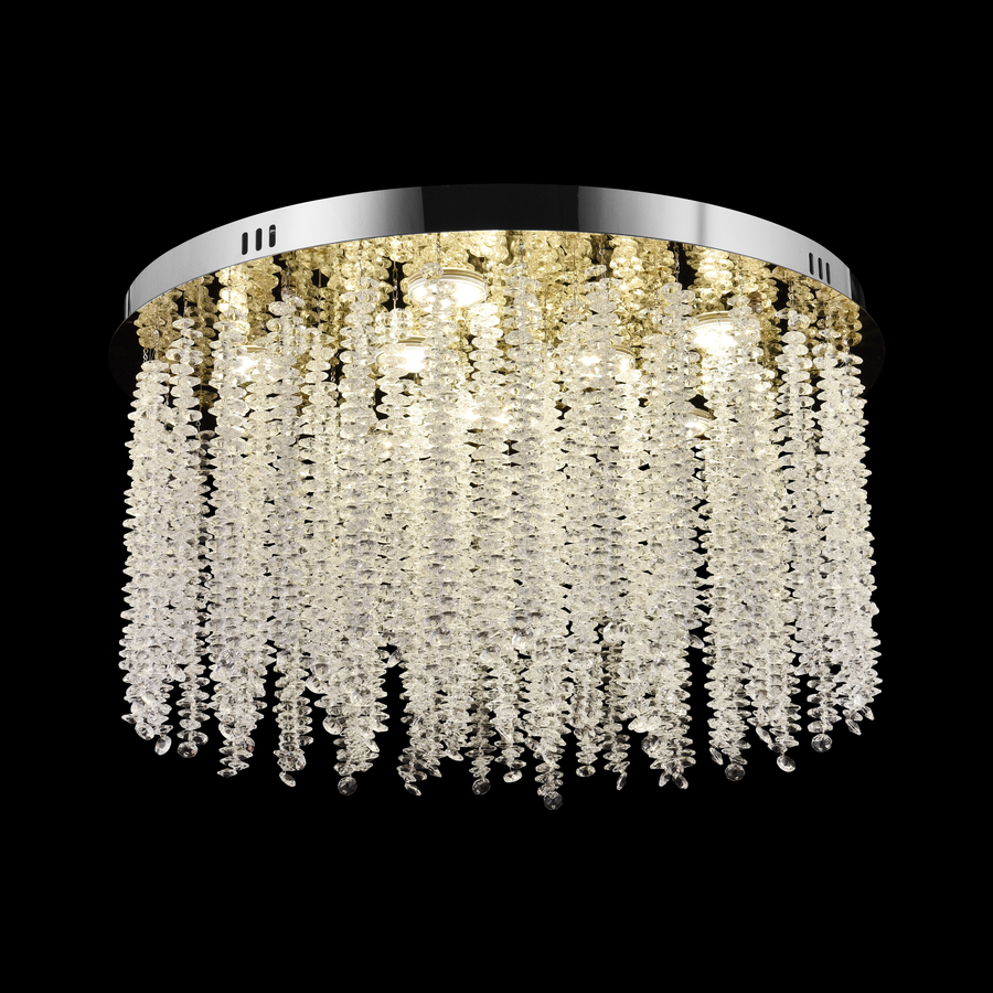 Crystal LED Chandelier LLC215/400WH Round, 22W, Cold/Warm/Neutral Light, Crystal, Gold
