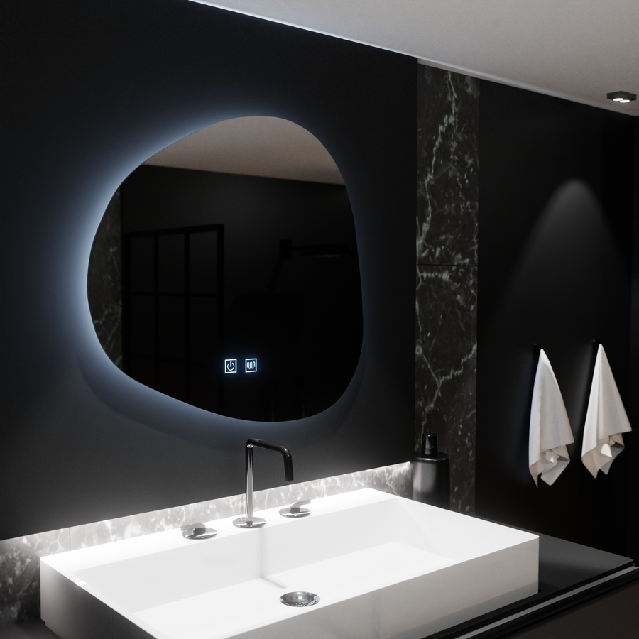 Organic LED mirror 60x60cm, Duna Touch, Demister System, Dimmable