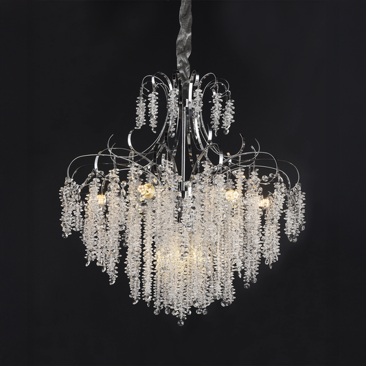 Crystal Chandelier CC9311/5CH, 5x E14, Diameter 49cm, Chrome