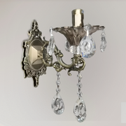 SANSSOUCI Wall Lamp, 1x E14, Antique Bronze