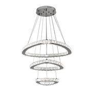 Crystal LED Chandelier with Remote Control Latifah 118W Silver