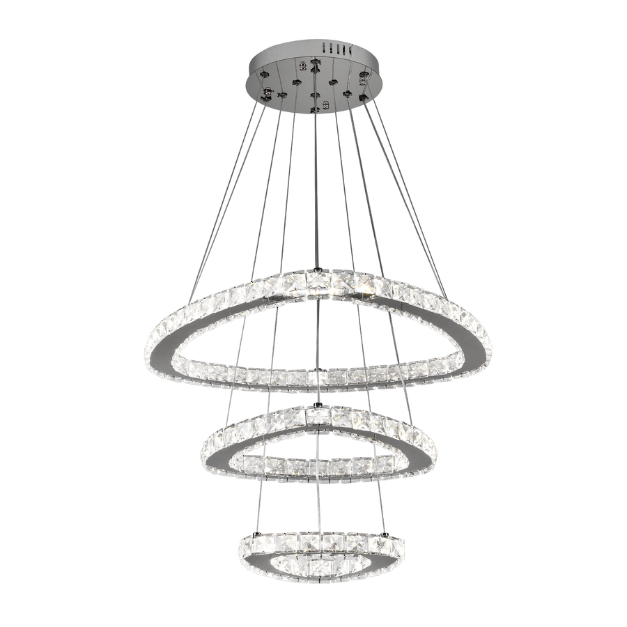 Crystal LED Chandelier with Remote Control Latifah 118W Silver