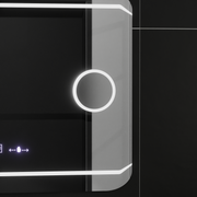 The rectangular LED Mirror 80x60cm Stile MotionGlow Marcello Disturbing system & thermometer of the Cosmetics Dimable