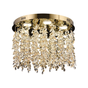 Crystal LED Chandelier LLC213/400GD Round, 22W, Cold/Warm/Neutral Light, Crystal, Gold