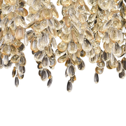 Crystal LED Chandelier LLC213/550GD Round, 30W, Cold/Warm/Neutral Light, Crystals, Shiny Gold