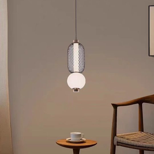 Suspended LED Chandelier LM550/2BK, 11W, Light 3000/4000/6000K, Black, Adjustable Height Modern Chandeliers Default Title Alessandro Design