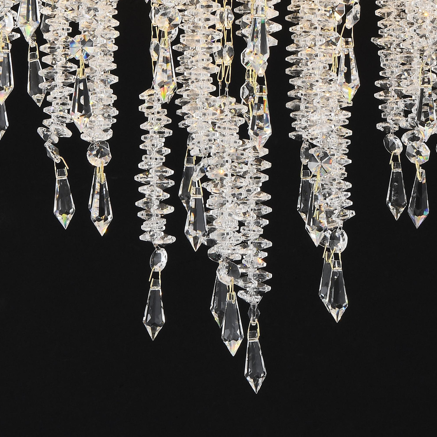Crystal Chandelier CC9323/5FGD, 5x E14, Diameter 49cm, Gold
