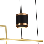 Denisse 64W Dimmable LED Chandelier with Remote Control Gold