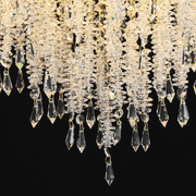 Candelabru Cristal CC9323/8FGD, 8x E14, Diametru 60cm, Auriu