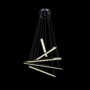 LED chandelier with LiBoria remote control, 64W, cold/hot/neutral light, unstable, silver