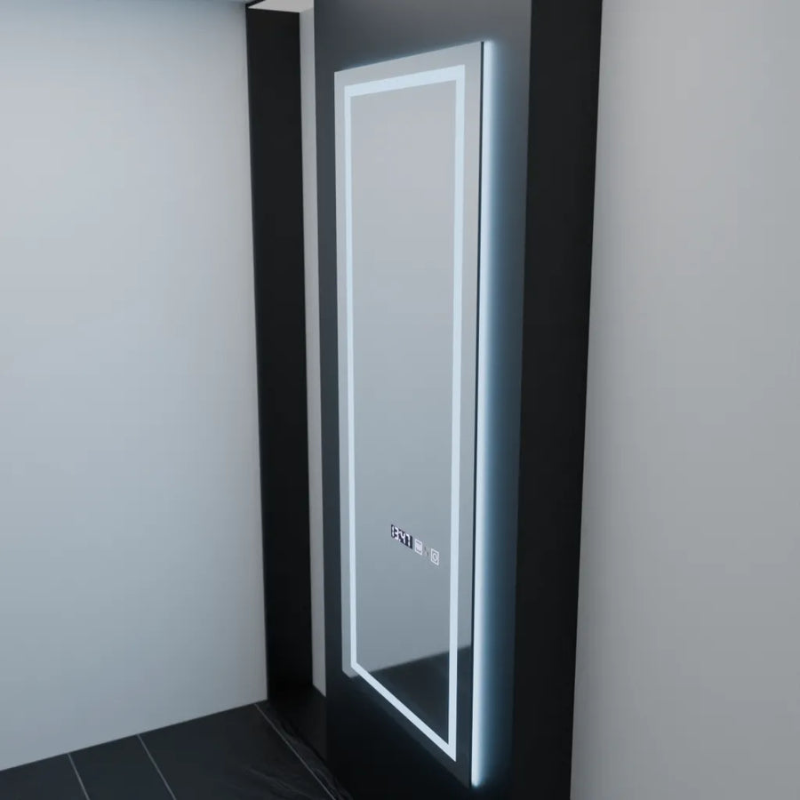 Rectangular LED mirror, 60x150cm, Alessia Marcello Radar Sensor, Demister System, Clock & Thermometer, Dimabila, Dressing Couture