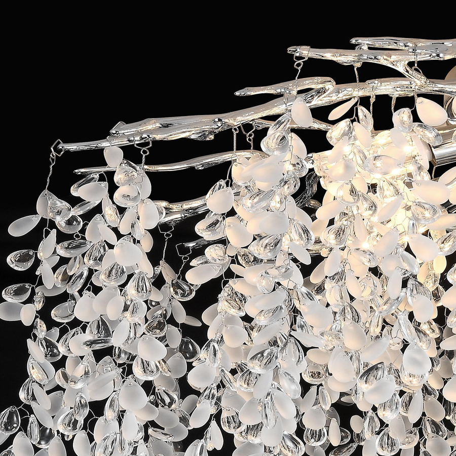 Crystal Chandelier CC8080/D800CH, 9x E14, Diameter 49cm, Chrome