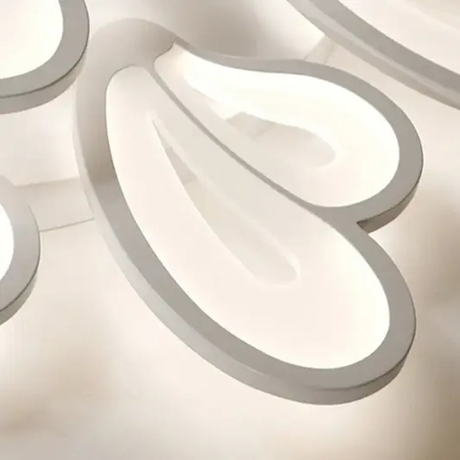 LED chandelier with remote control BLOSSOM 69W, 5 Petals, Cold/Warm/Neutral light, Dimmable, White