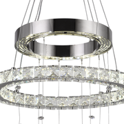 Crystal LED Chandelier with Remote Control Latifah 118W Silver